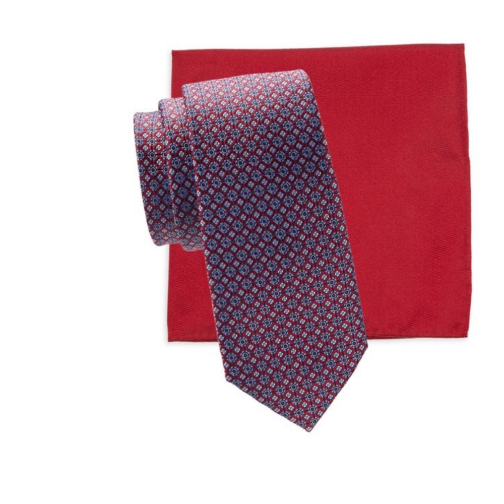 SAKS FIFTH AVENUE
2-Piece Silk Tie & Pocket Square Set
RED/BLUE , ONE SIZE